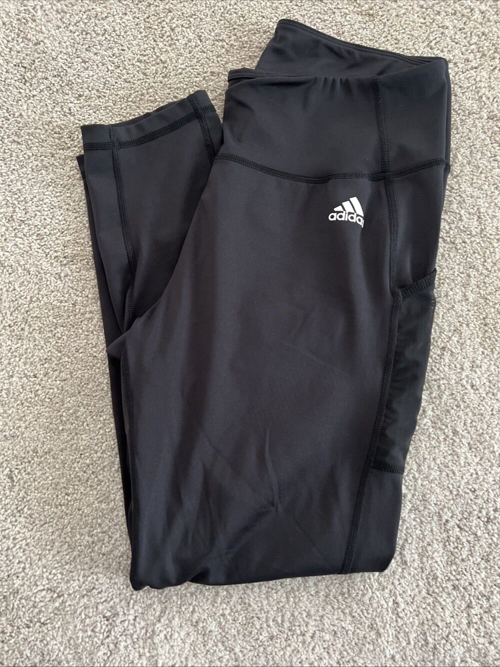 Adidas Black Leggings - 23" Inseam - Large